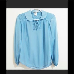 💚 3 For $15 💚 / Aqua  Blue Blouse/ Size- Small